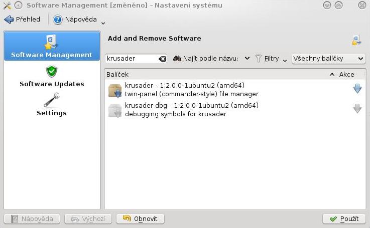 Správce balíků KPackageKit
